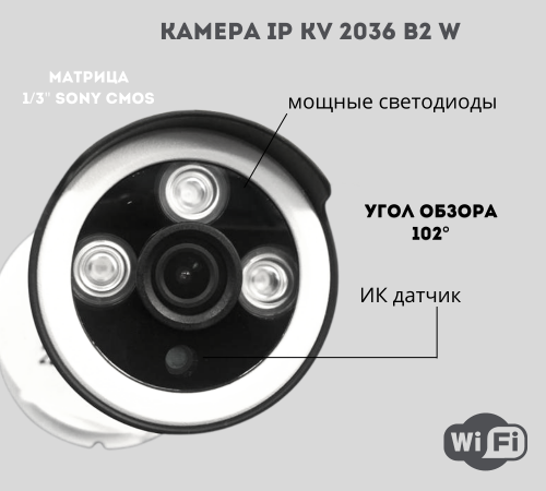 Камера IP KV 2036 B2 W